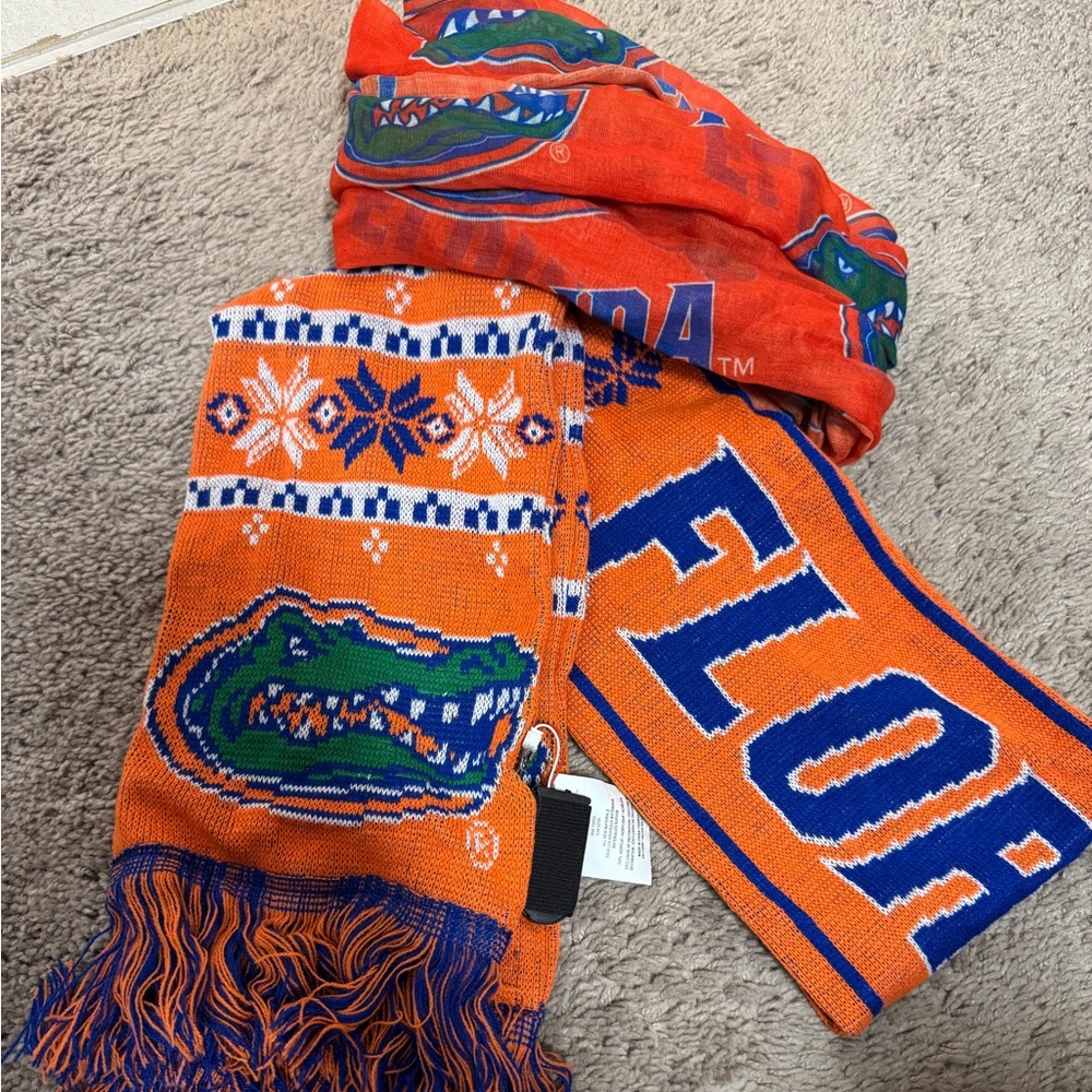 Florida Gators Orange and Blue Scarf Set